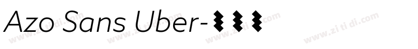 Azo Sans Uber字体转换